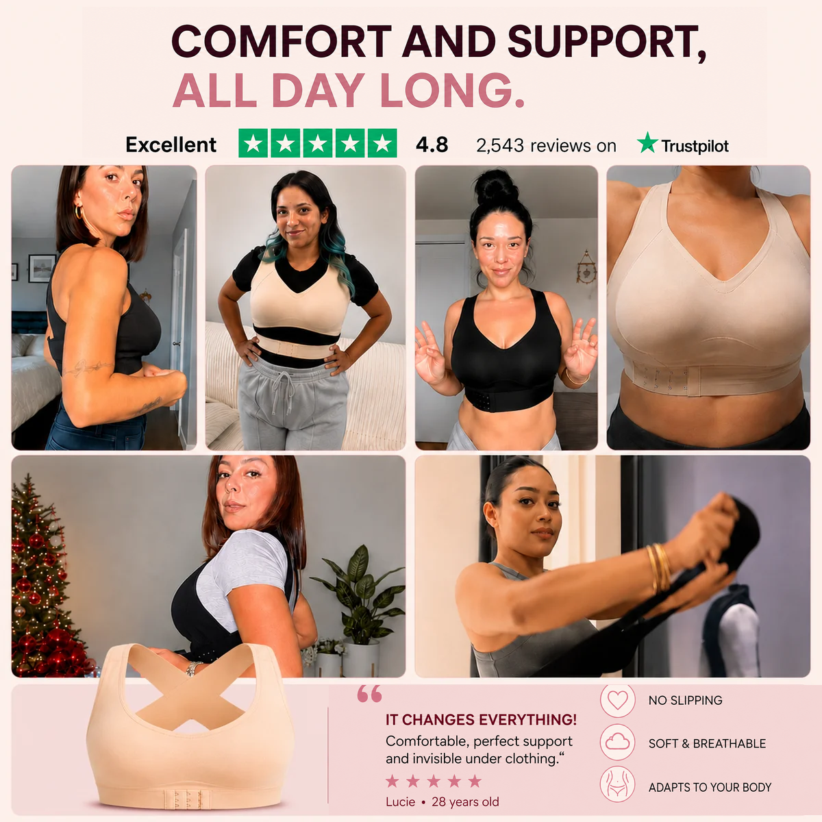 HerCurve ComfortLift UK customer gallery and comfort benefits